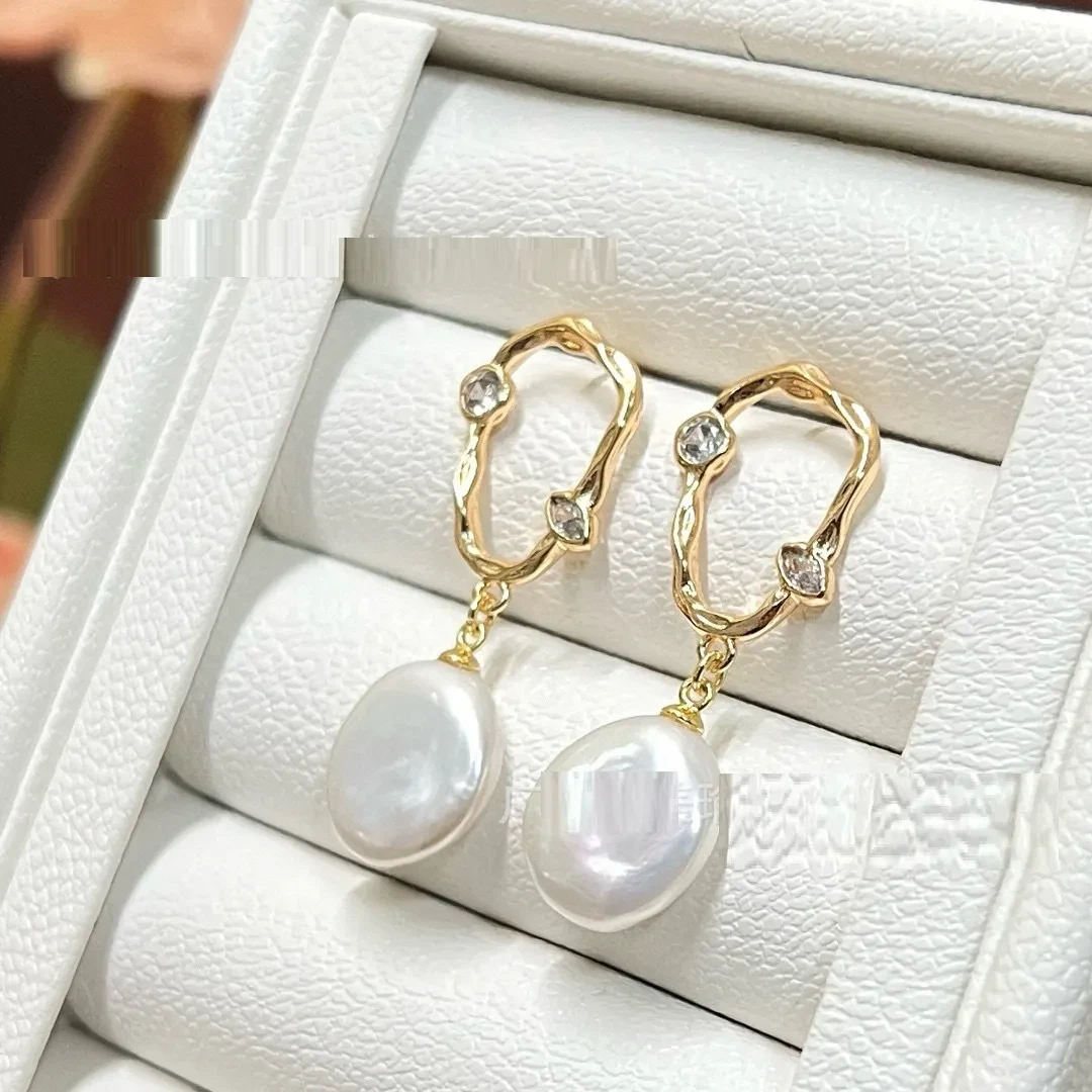 Fashion Simple Freshwater Pearl Vintage Ring Earrings For Women