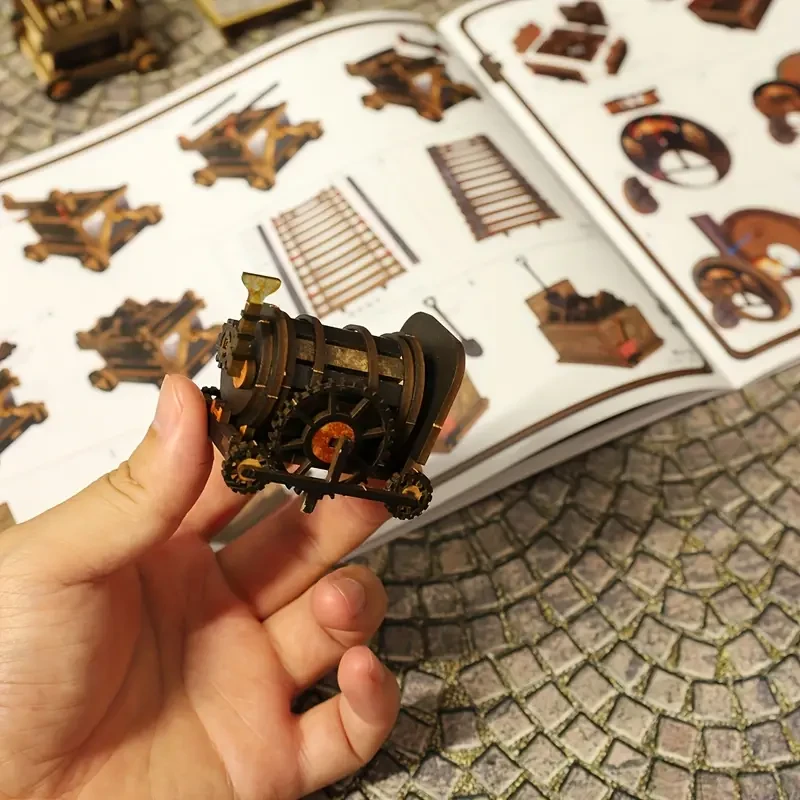 Mechanical Rhythm Bookshelf Assembly Building Model Micro DIY Handmade House Set