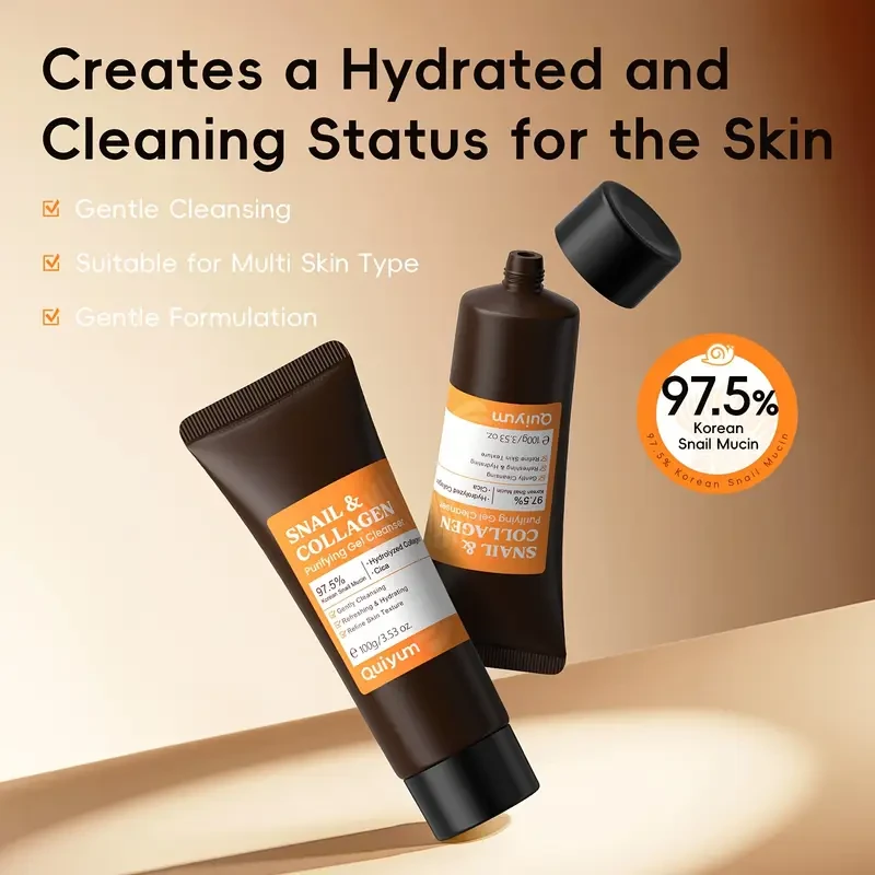 Quiyum Snail & Collagen Gel Cleansser 3.53oz