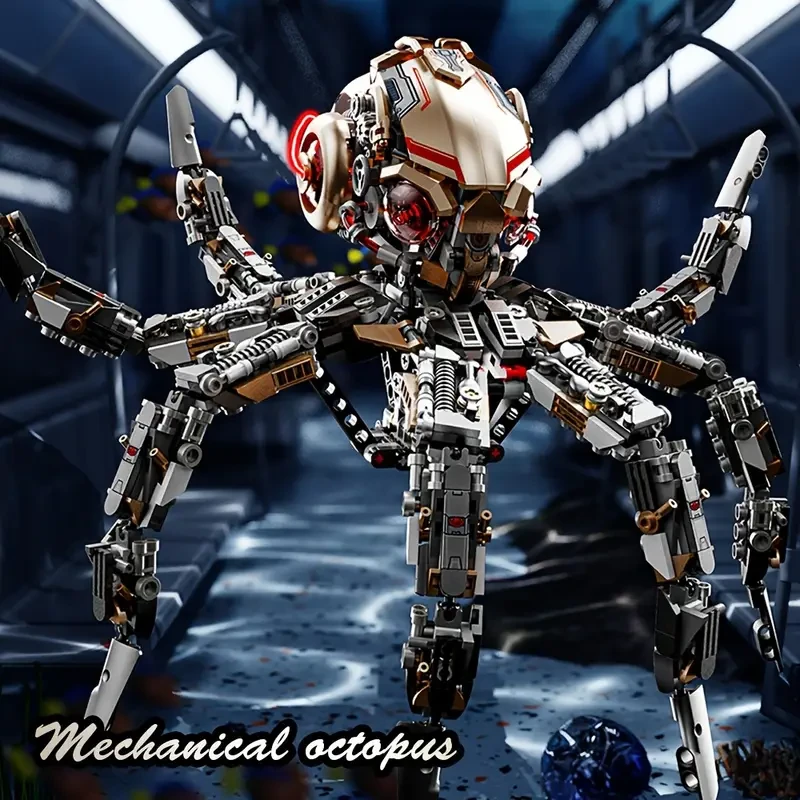 1768pcs Mechanical Octopus MOC Creative Assemble Bricks Educational Plastic Building Block Set