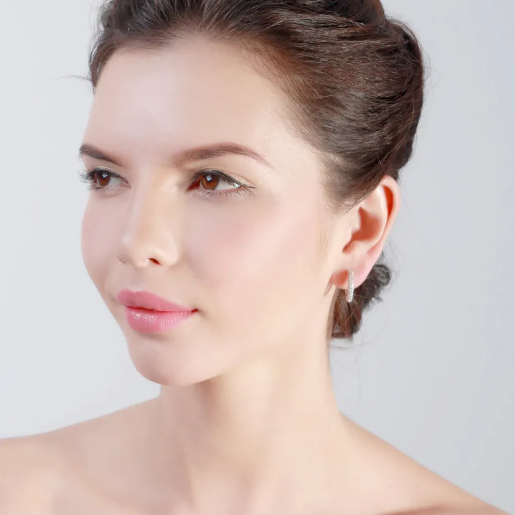 Hollow Diamond Zircon Earrings