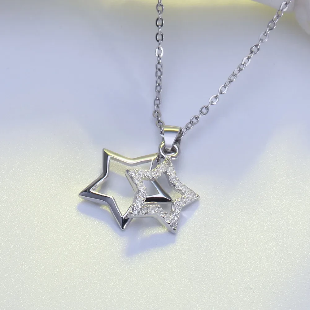 925 sterling silver star necklace pendant