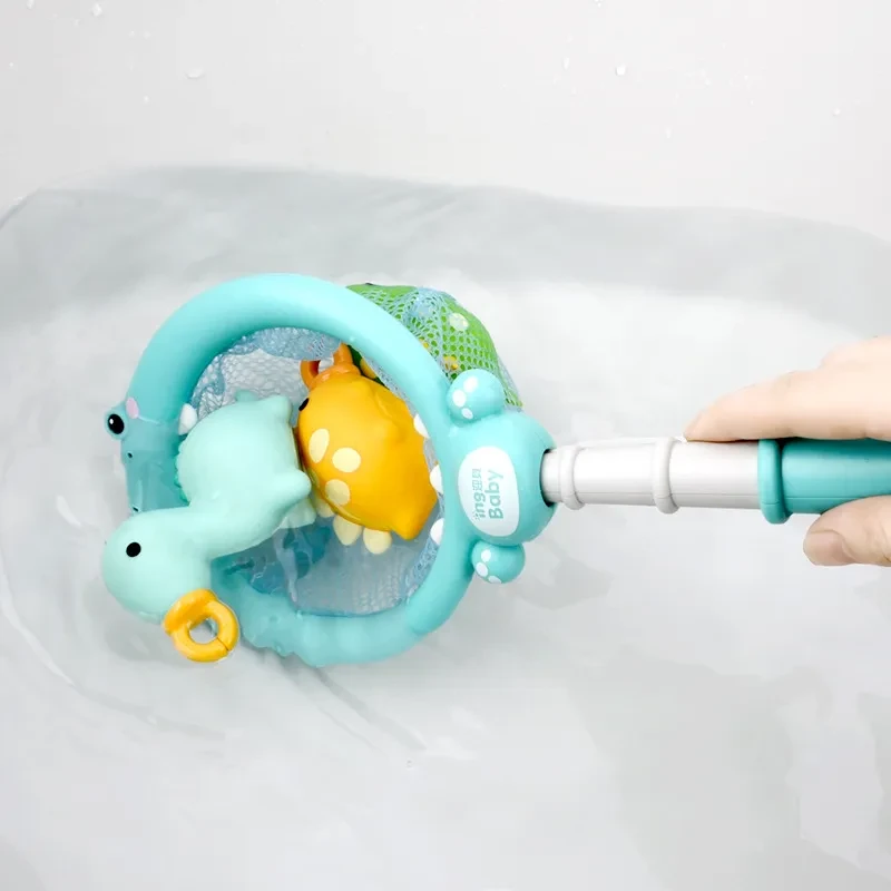 Bath Toy Dinosaur Fishing Fishing Toy Can Spray Water Pinch Called Fishing Net