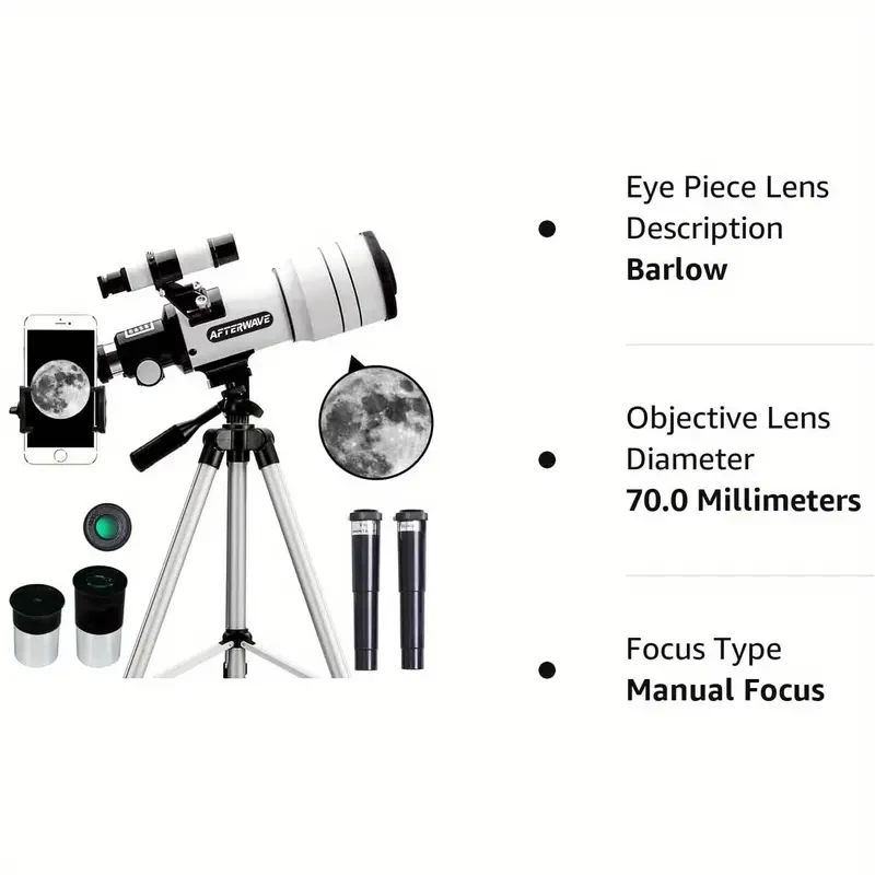 High-Definition Astronomical Telescope for Stargazing & Moon Watching