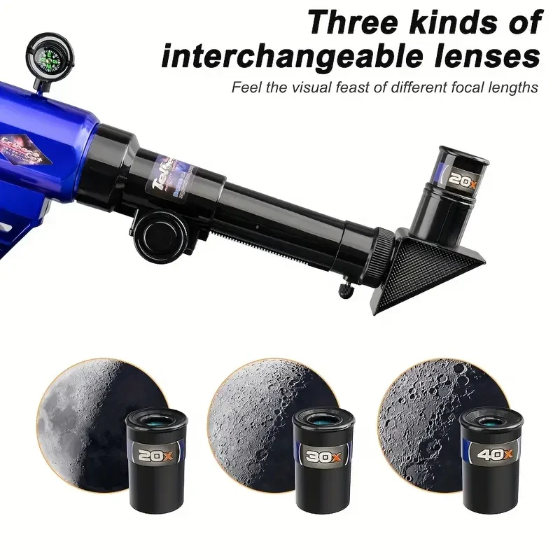 Blue Youngsters's Telescope with Adjustable Handle & Tripod Stand