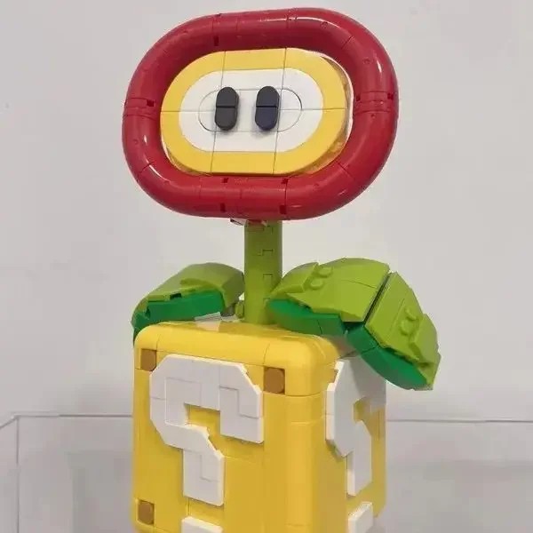 Piranha Plant Model Fits Flame Flower, Assembled Building Block Brick, Educational Toys