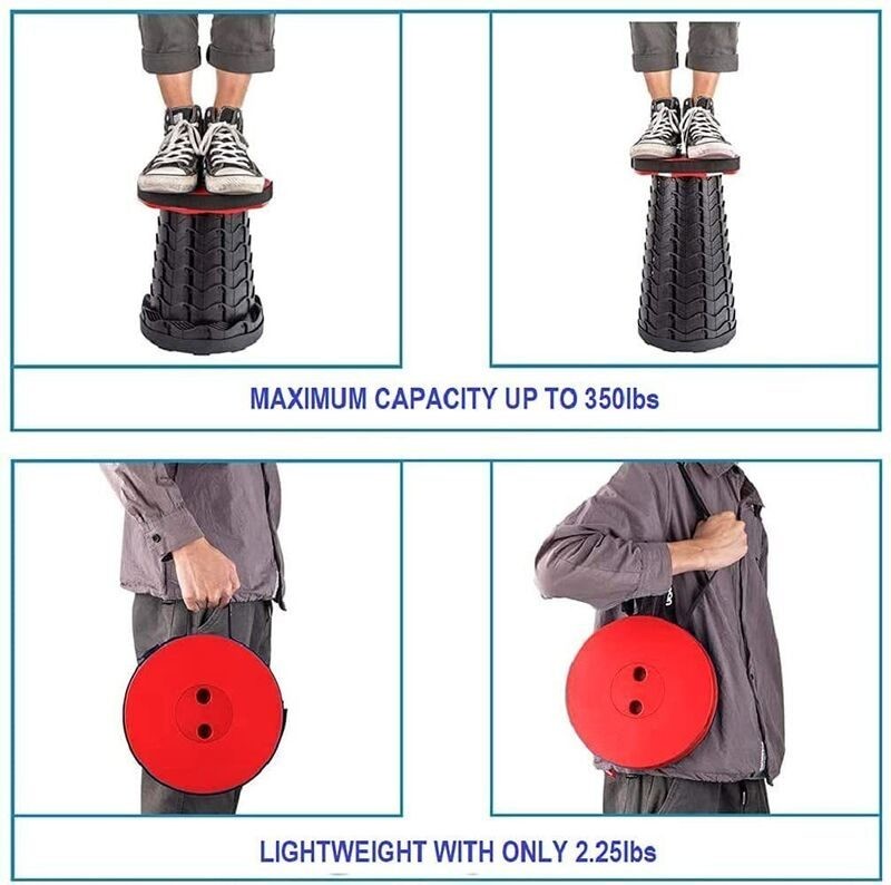Telescoping Stool Folding Chair Camping Seat Outdoor Fishing