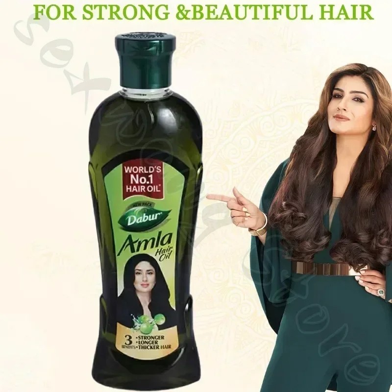 Dabur Amla Hair Oil Nourishing Indian Gooseberry Oil for Black, Smooth, and Healthy Hair, 180ml