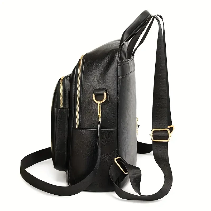 Sequin Embellished Adjustable PU Backpack for Women