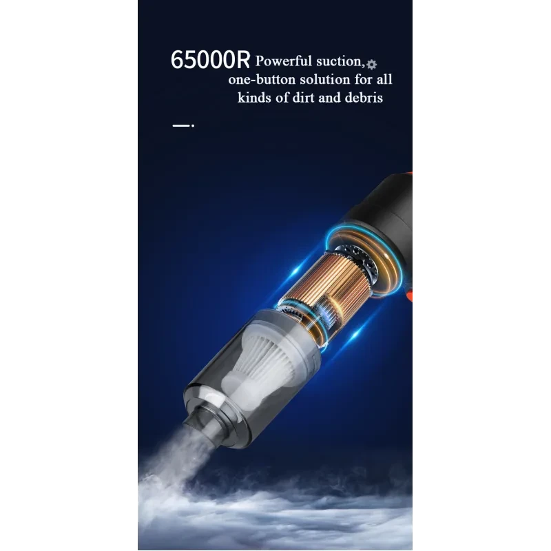 Mini Car Vacuum Cleaner Powerful Cleaning Machine Car Accessories Home Auto Robot Wireless Cleaner Home Appliance Strong Suction