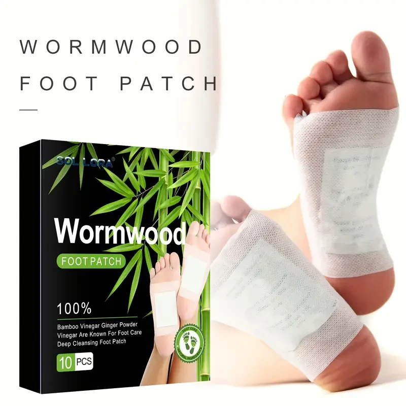 100pcs Wormwood Foot Patches with Bamboo Vinegar & Ginger Powder