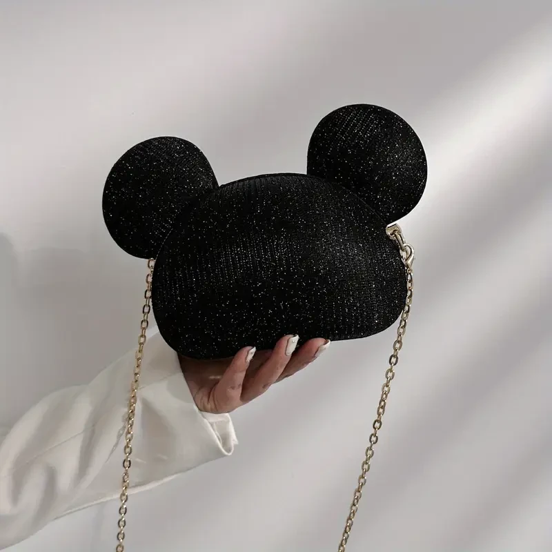 Elegant Glitter Crossbody Bag: Chic Polyester-Lined Accessory