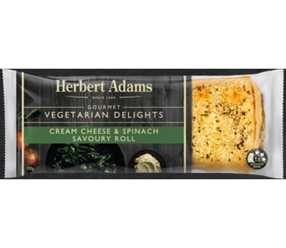CREAM CHEESE & SPINACHE ROLL 190GM 12s(HERBERT ADAMS) [FZN]