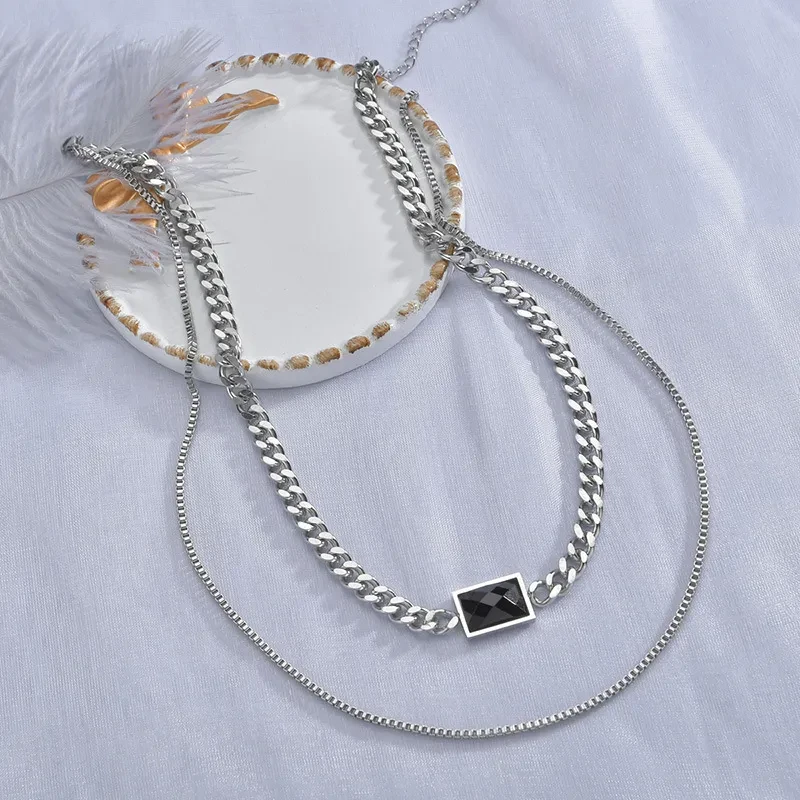 Multi-layer Necklace Clavicle Chain Necklace Jewelry Ins Hip Hop All-match