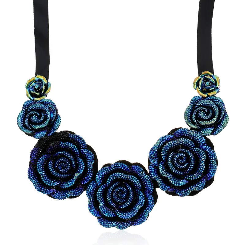 Korean Fashion Rose Flower Necklace Ladies Jewelry