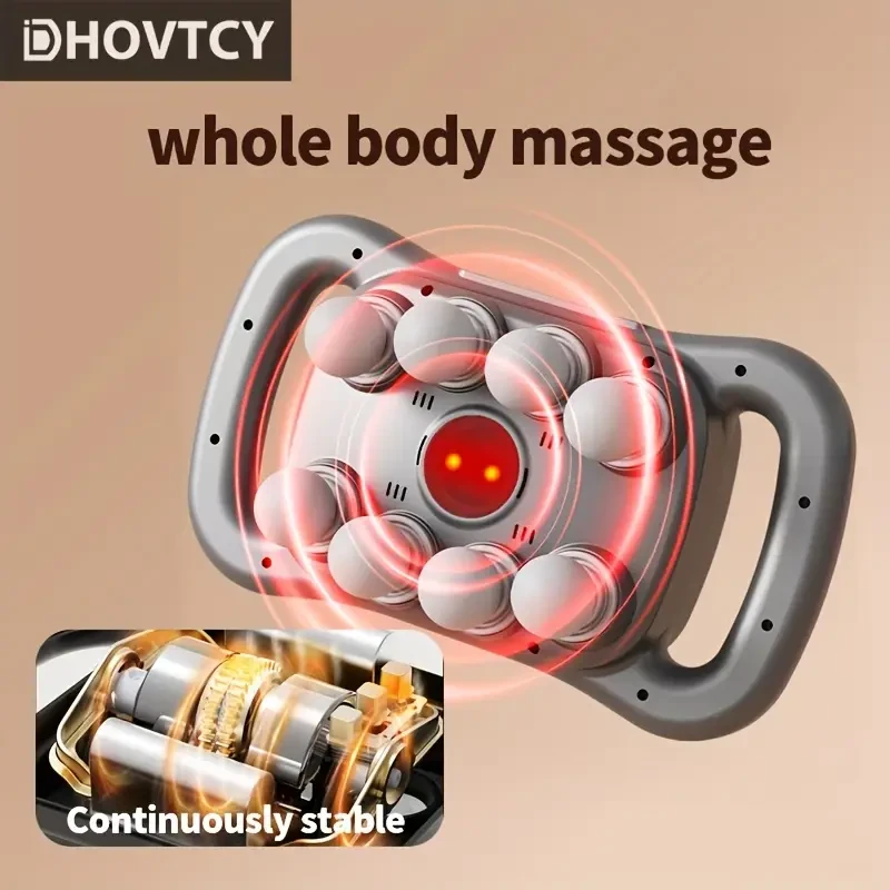 1pc Sleek Multifunctional Massage Gun with 8 Heads