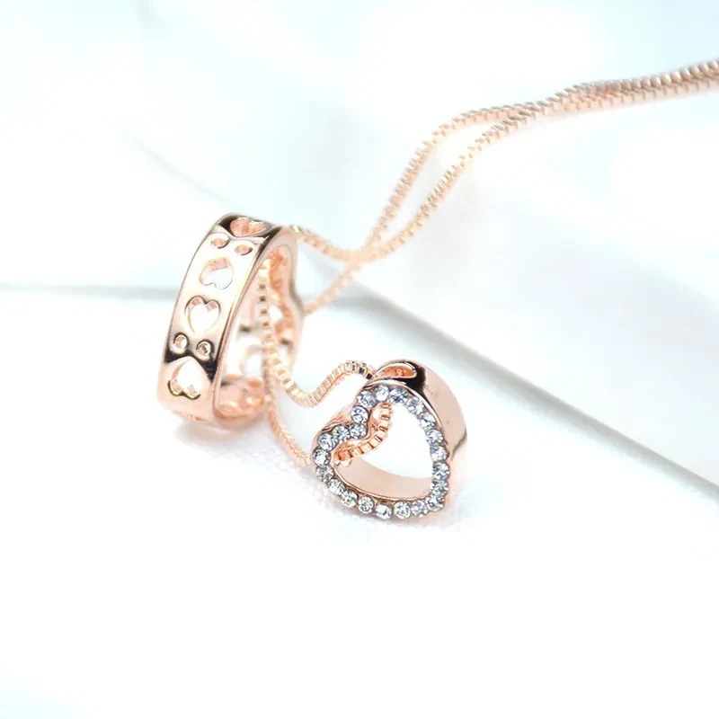 Simple Love Fashion Full Diamond Crystal Necklace