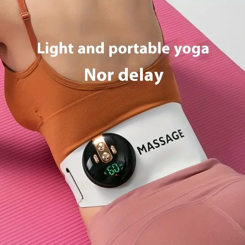 1pc Thermoplastic Elastomer Massage Belt with Heat and Vibration