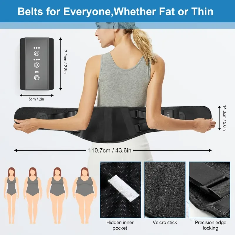 AISZG Heated Massage Waist Belt with Dual Motors