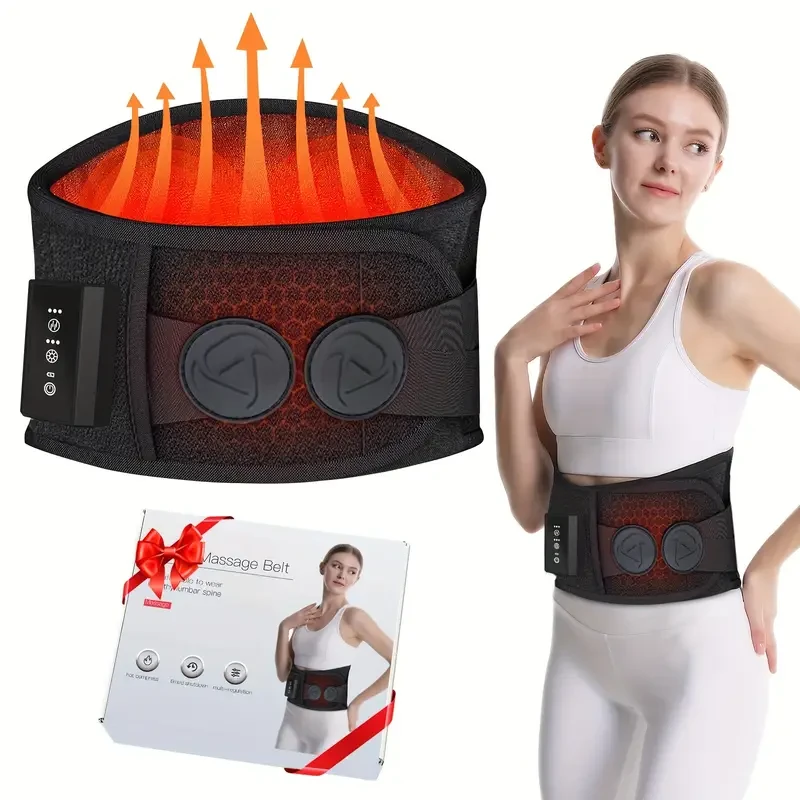 AISZG Heated Massage Waist Belt with Dual Motors