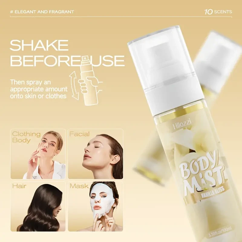 Hllozzi Vanilla Body Mist, 3.38 fl.oz