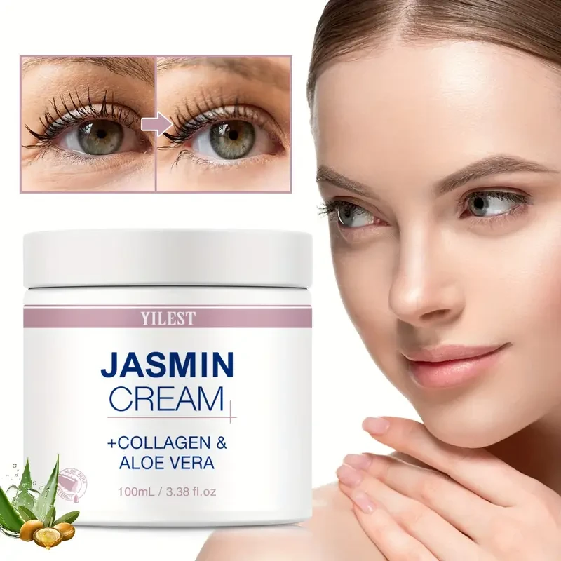 2pcs YILEST Jasmine Eye Cream with Hyaluronic Acid, Collagen & Aloe Vera