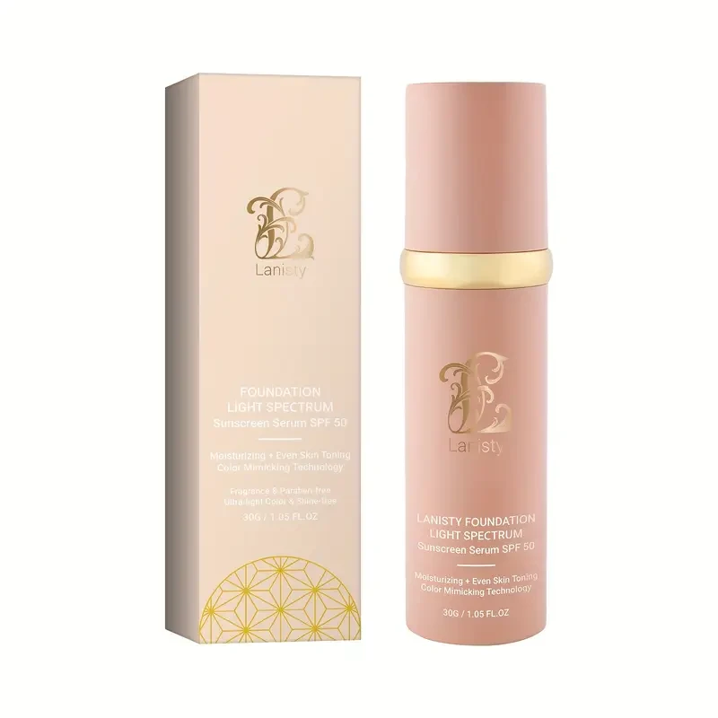 2-Pack Laiistry 4-in-1 Liquid Foundation, Concealer, Long-Lasting Full Coverage