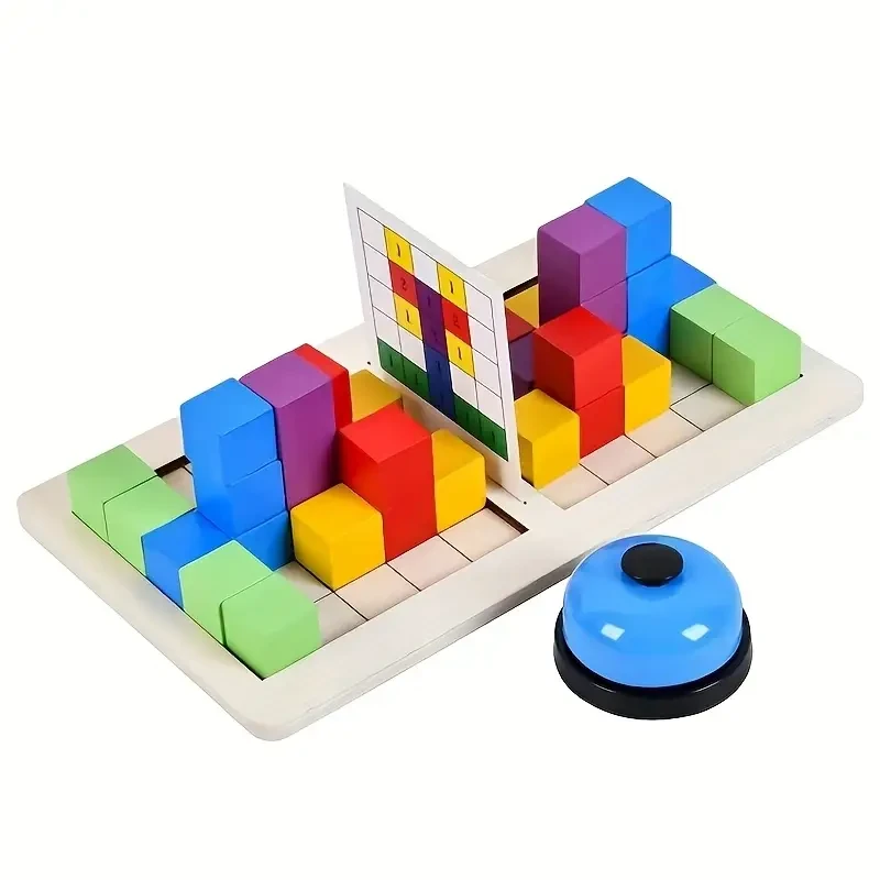 Wooden Dual Player Battle Blocks