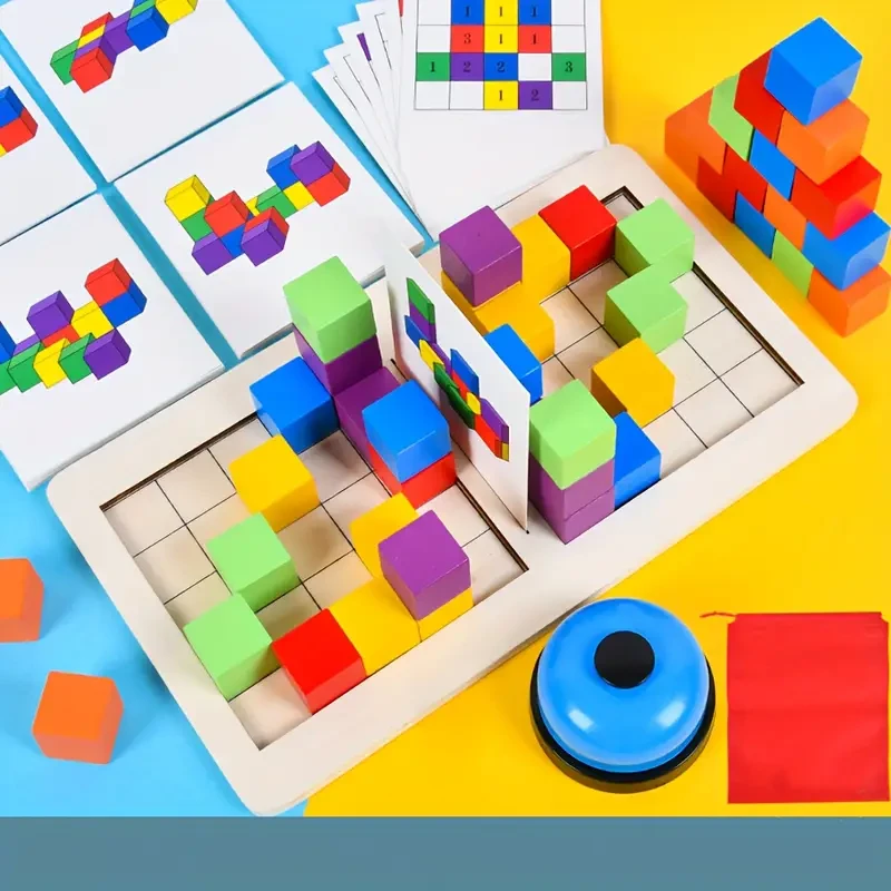 Wooden Dual Player Battle Blocks