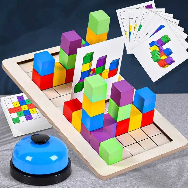 Wooden Dual Player Battle Blocks