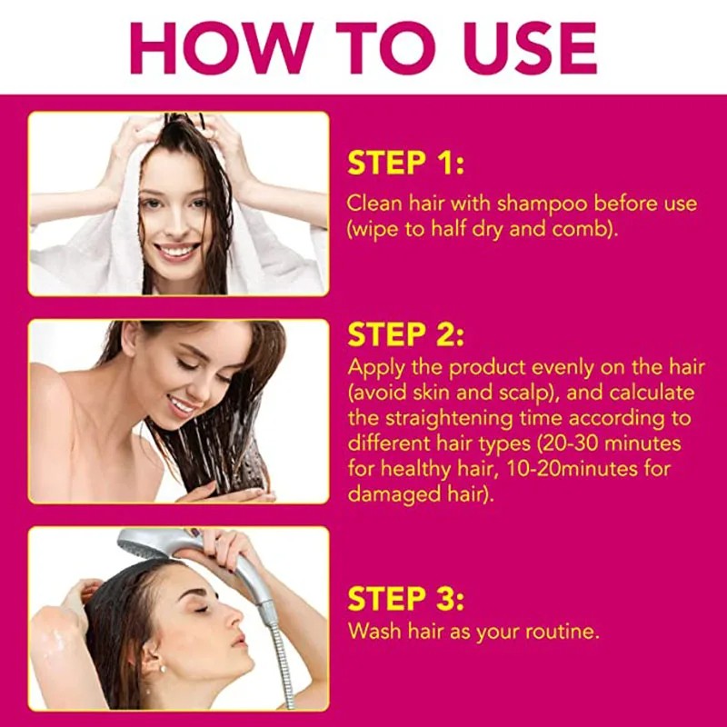 Protein Correcting Hair Straightener Cream  Silk & Gloss for Frizz-Free, Nourished Hair