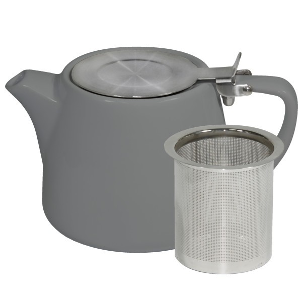 French Grey Stack Teapot 500ml  - Brew