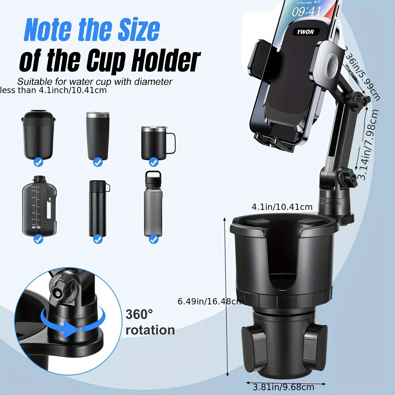 360 Rotatable Car Phone Mount with Memory Function