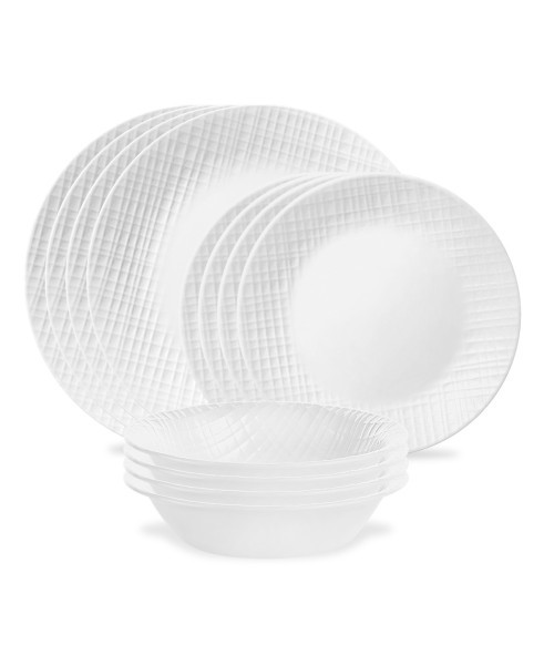 Linen Weave 12pc Dinnerware Set  - Corelle