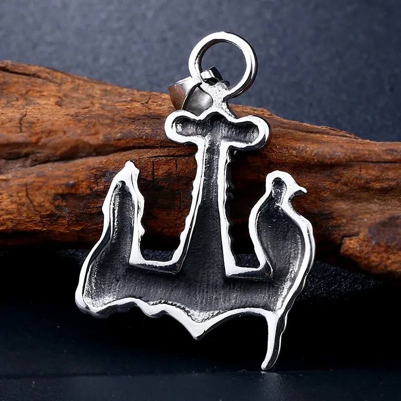 Stainless Steel Pendant Necklace Wolf