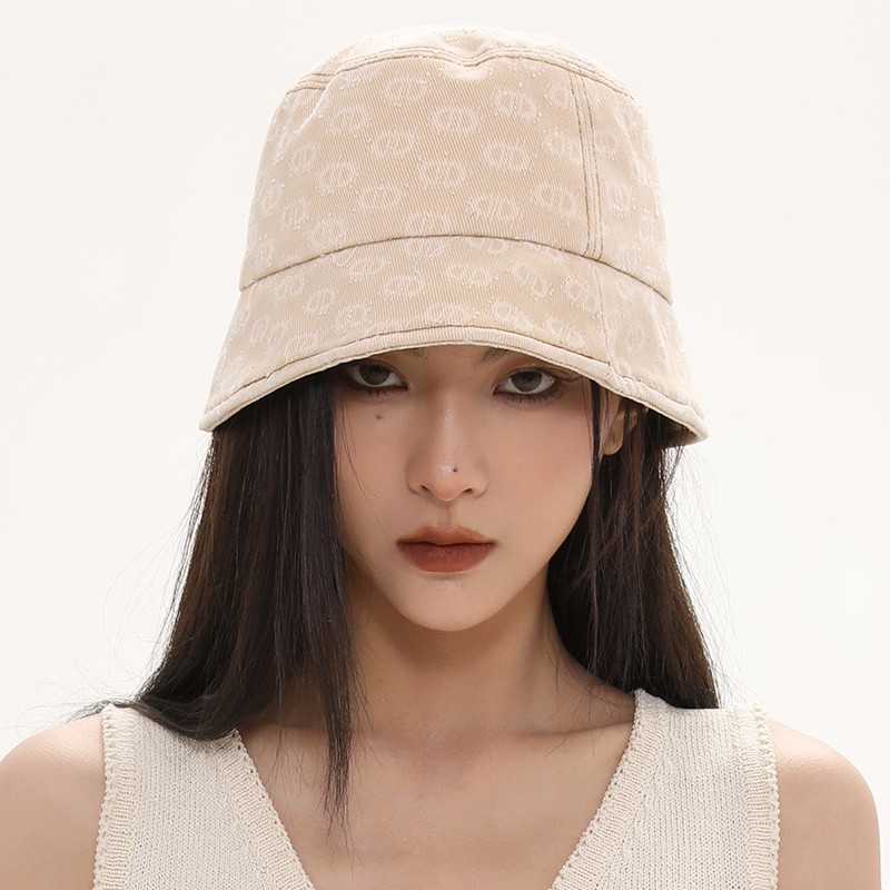 Vintage Washed Spray Horse Presbyopia Denim Bucket Hat