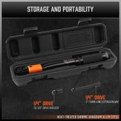 HORUSDY Click Torque Wrench Ratchet Socket Adaptor Extension 1/4" Drive