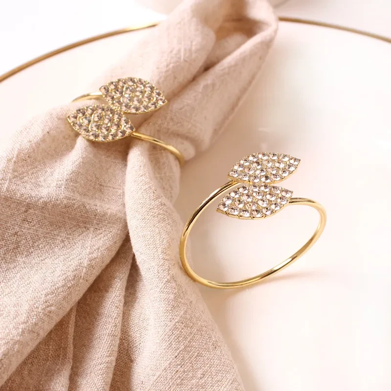 Hotel Banquet Two-leaf Grass Napkin Ring