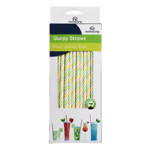 Paper Straws Pack 50  - Homeliving