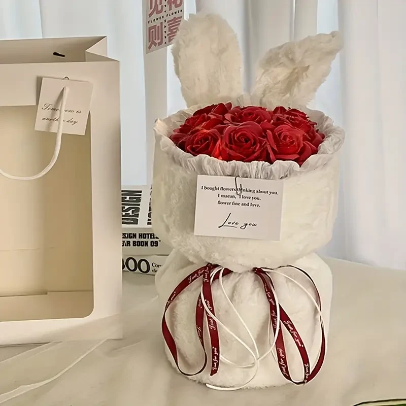 1pc Rabbit Rose Simulation Flowers