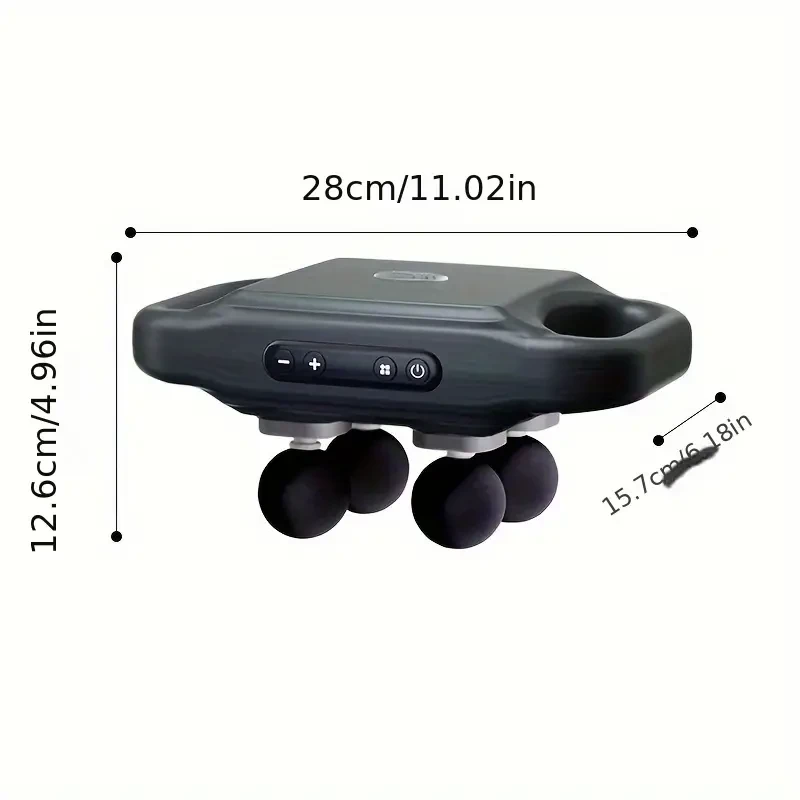 4-Head Handheld Deep Tissue Massage Gun - Full Body Relaxation
