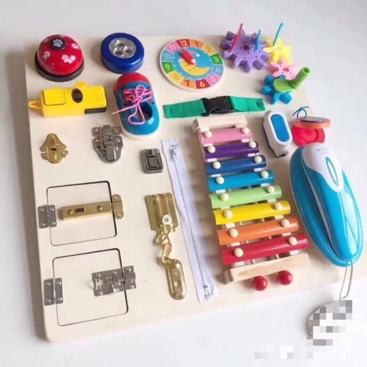 Montessori Busy Board Teaching Aids Early Childhood Education Puzzle