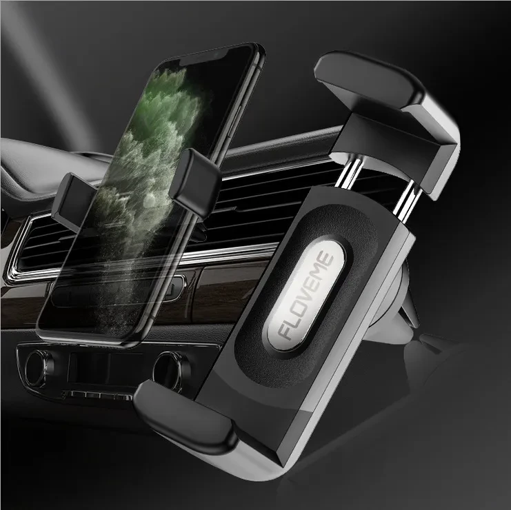 Floveme Floveme Air Outlet Clip Cross-Border Supply Air Outlet Bracket Car Phone Holder Wholesale
