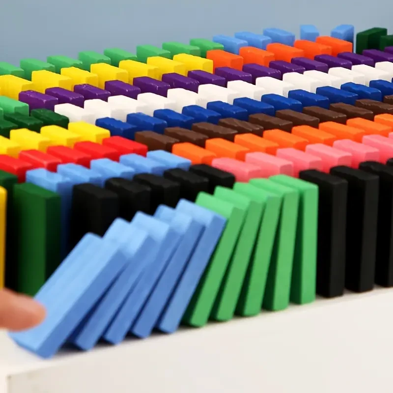 80pcs Multicolor Wooden Dominoes Set