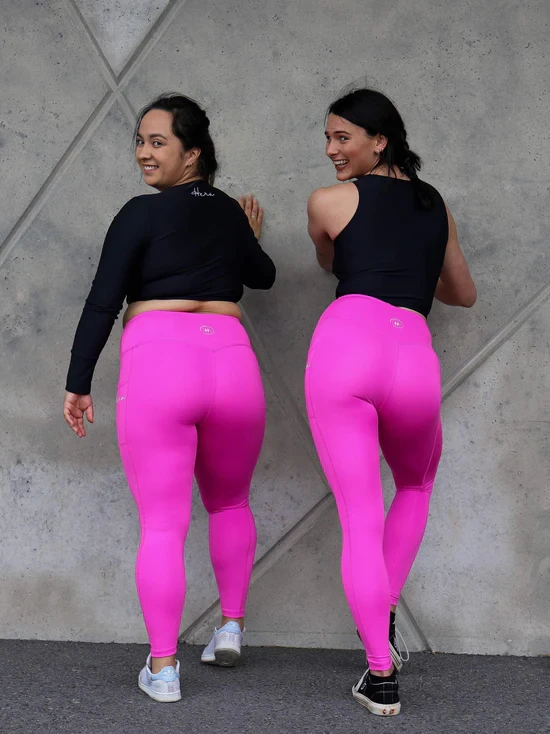 Tall Girl Premium Monarch Leggings - Vibrant Pink