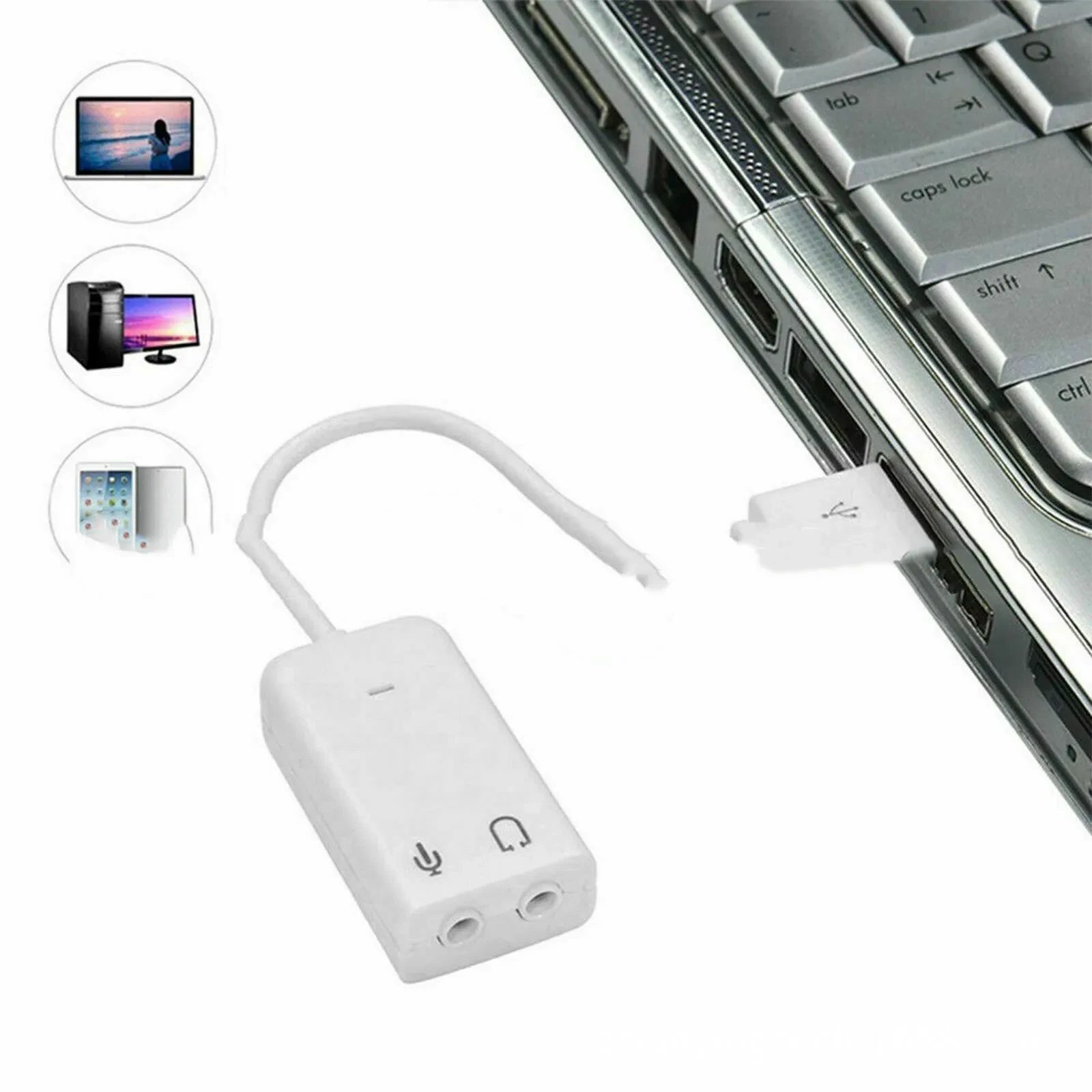 Usb Plastic Sound Card With Cable