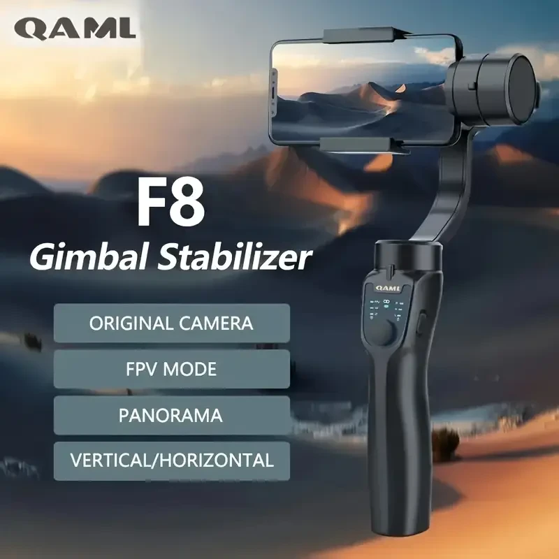 QAML F8 Handheld 3-Axis Gimbal Phone Holder
