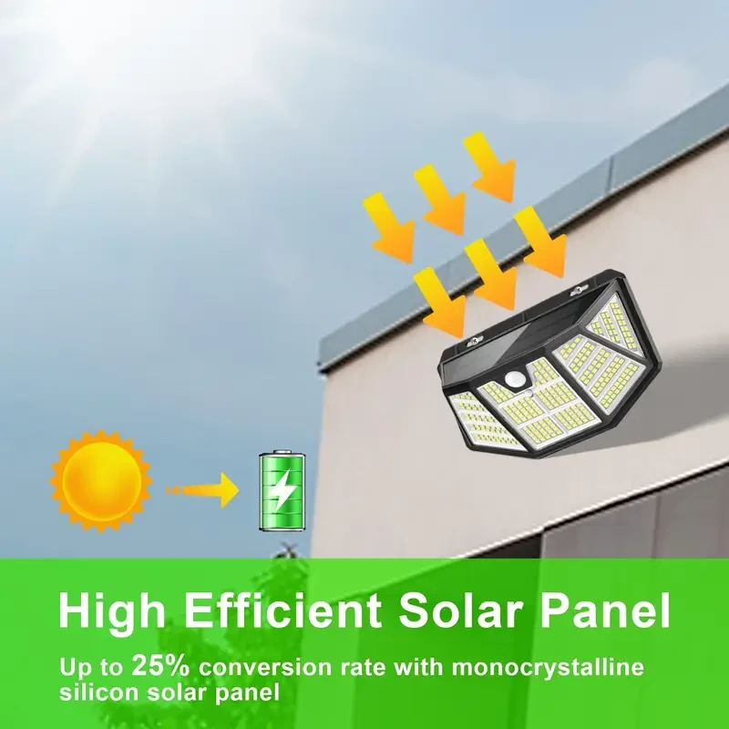 TONYEST 2pcs 310LED Solar Wall Lights