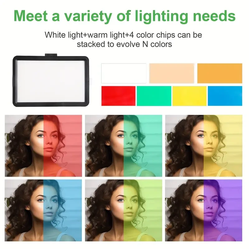 CRI 97 Dimmable LED Selfie Light with Adjustable Stand