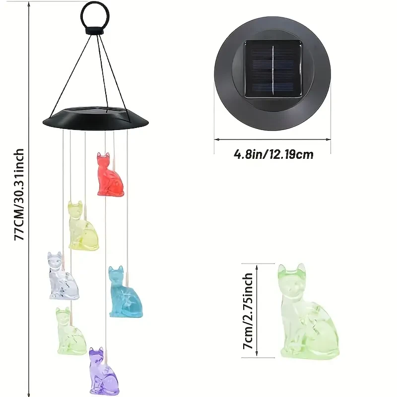 TONYEST Solar Powered Wind Chime